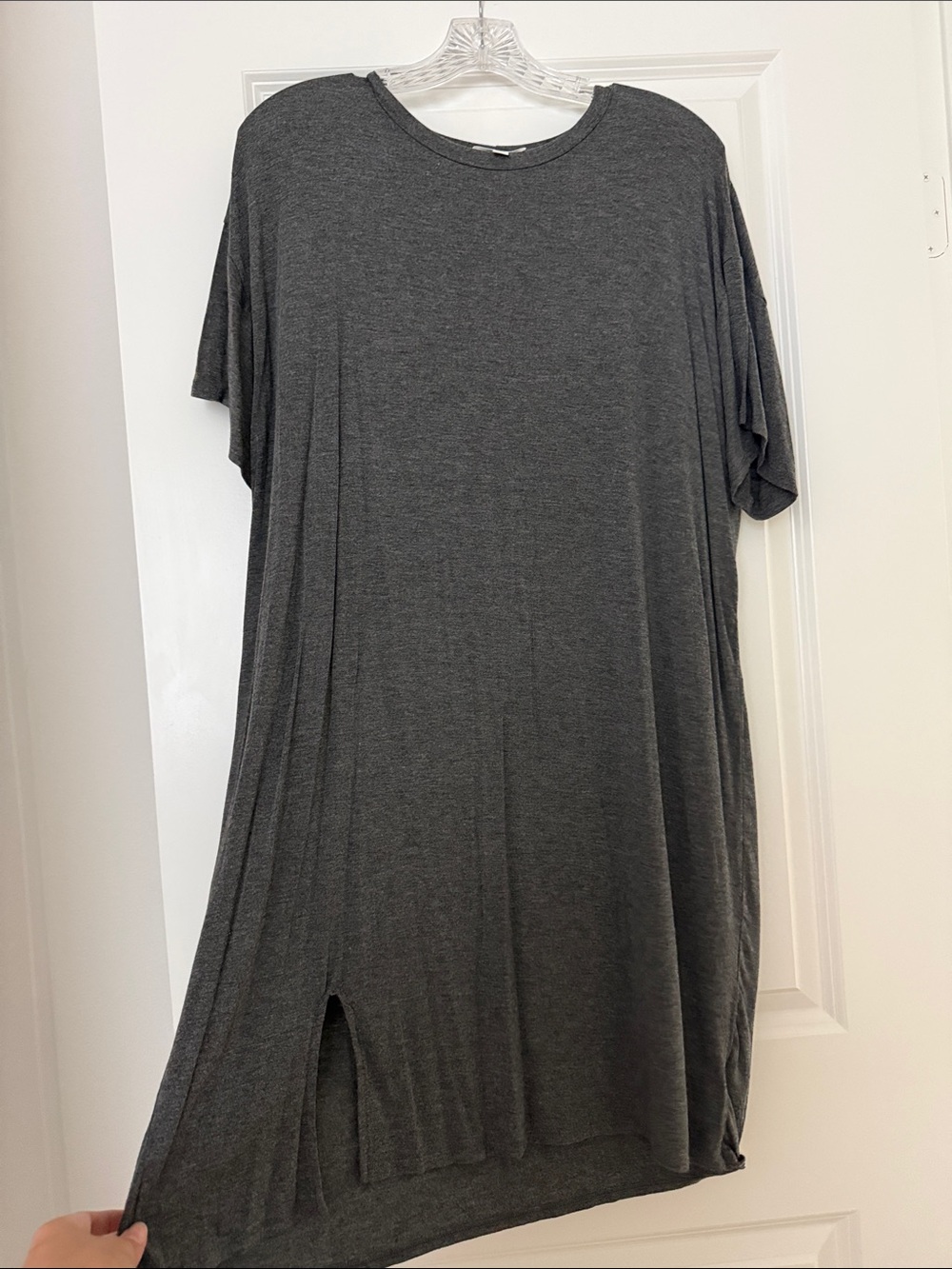 Better Be Charcoal Short Sleeve Swing Dress